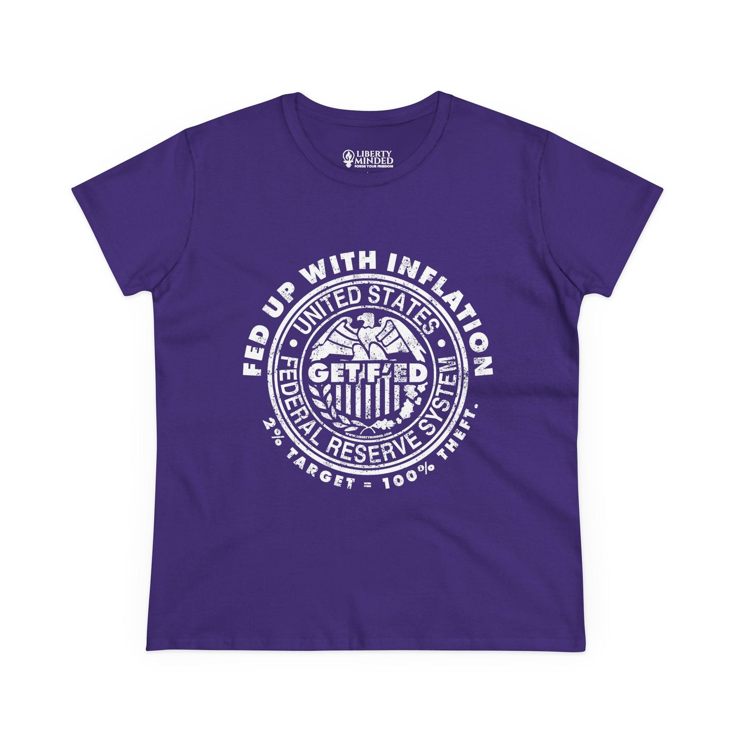 Fed Up With Inflation Ladies T-Shirt