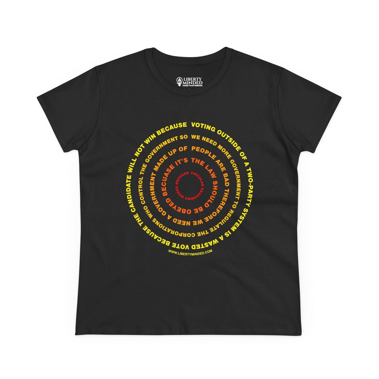 Circular Reasoning of Government Ladies T-Shirt