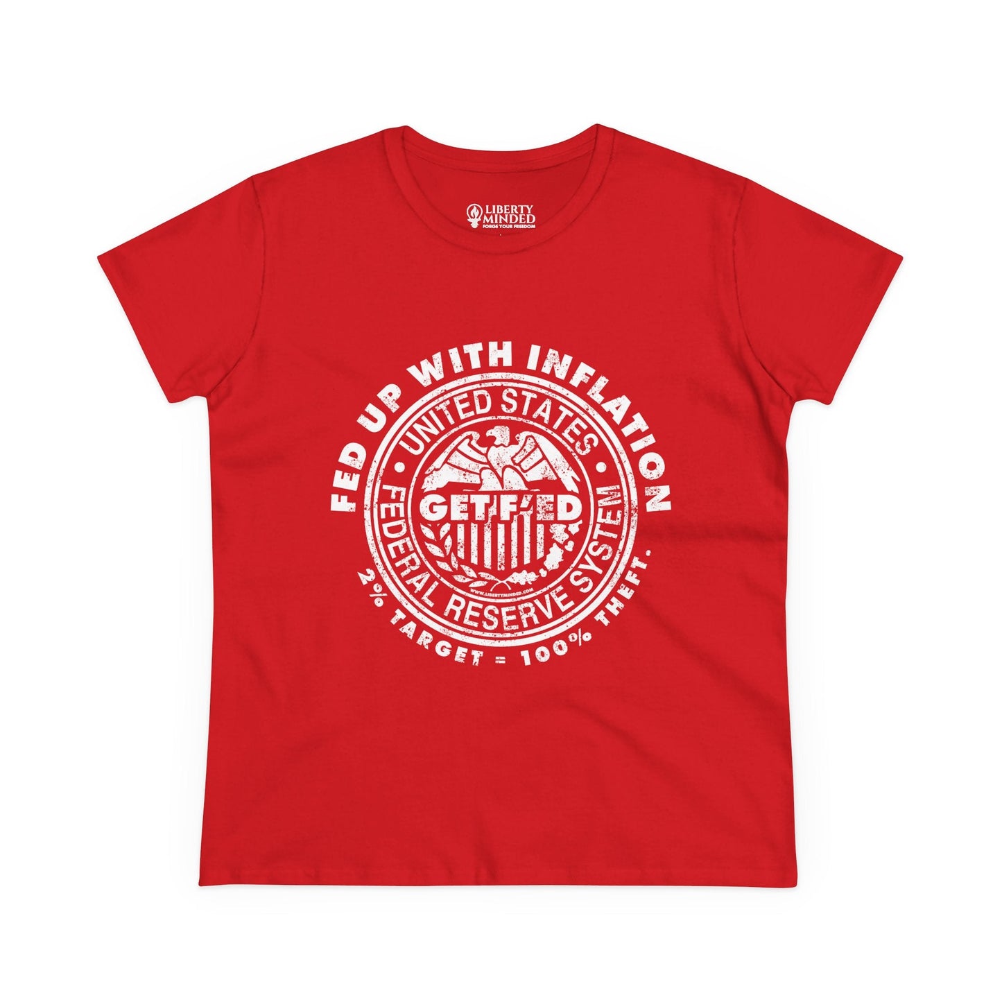 Fed Up With Inflation Ladies T-Shirt