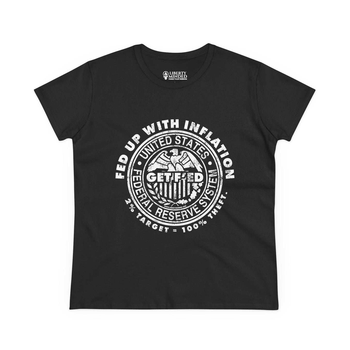 Fed Up With Inflation Ladies T-Shirt