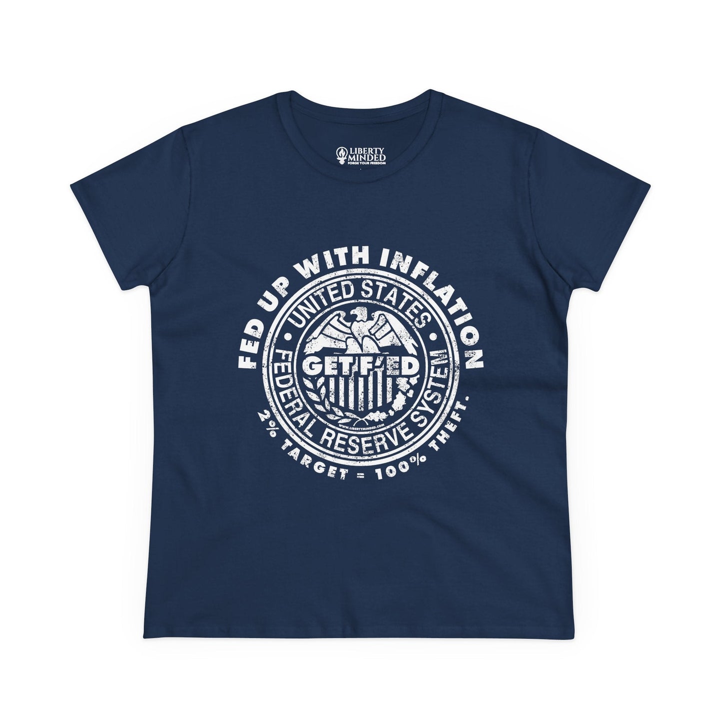 Fed Up With Inflation Ladies T-Shirt