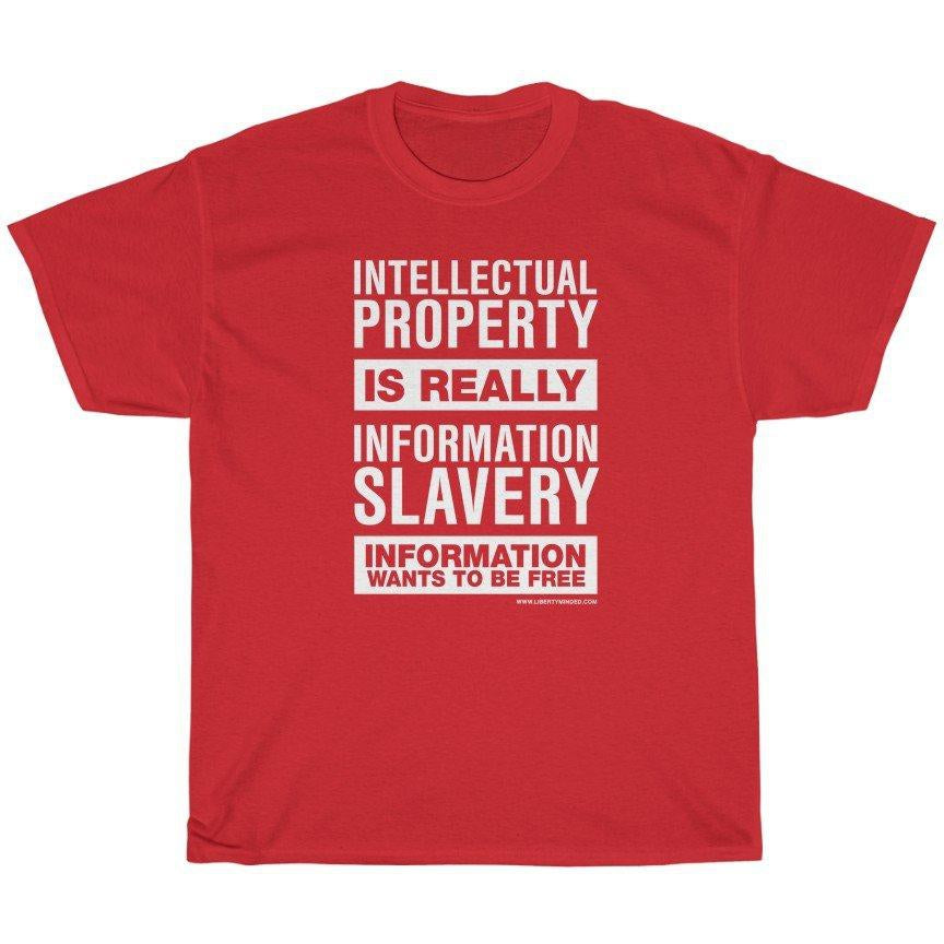 Intellectual Property Is Information Slavery Men's T-Shirt