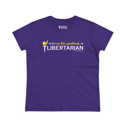 I'm not on the spectrum, I'm Libertarian Ladies T-Shirt