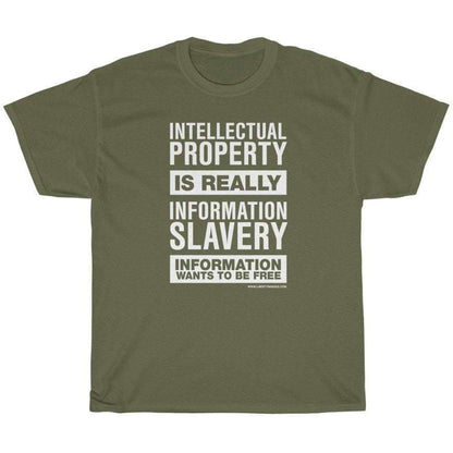Intellectual Property Is Information Slavery Men's T-Shirt